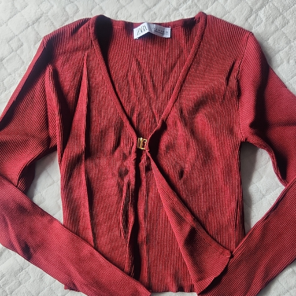 Zara Women's Red Cardigan